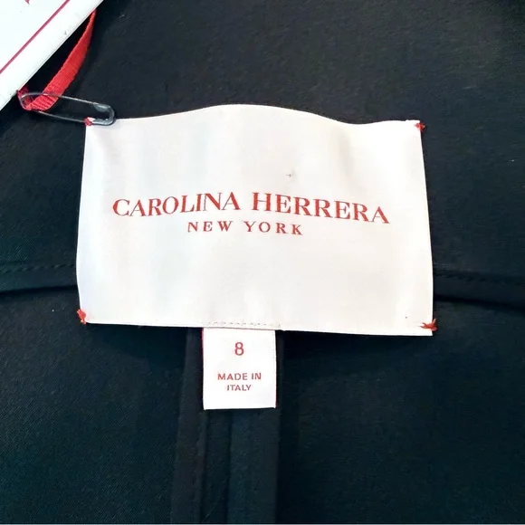 NWT Carolina Herrera Black Snap Blazer Raw Edge Sz 8 - Picture 2 of 16